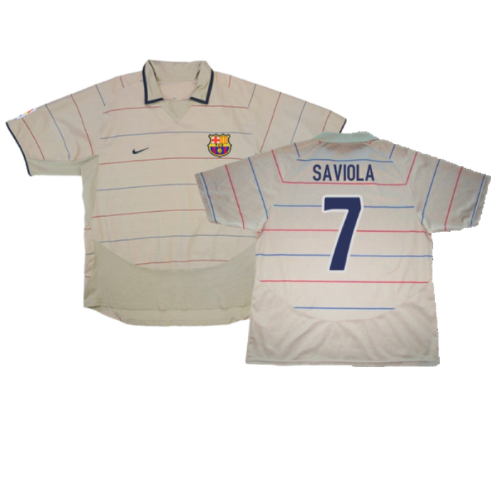 Barcelona 2003-04 Away Shirt (L) (Very Good) (Saviola 7)