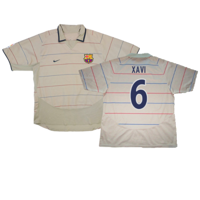 Barcelona 2003-04 Away Shirt (L) (Very Good) (Xavi 6)