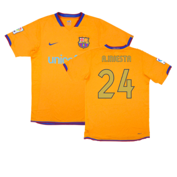 Barcelona 2006-07 Away Shirt (L) (Good) (A.Iniesta 24)