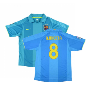 Barcelona 2007-08 Away Shirt (XXL) (Excellent) (A.Iniesta 8)_0