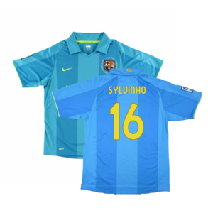 Barcelona 2007-08 Away Shirt (XXL) (Excellent) (Sylvinho 16)_0