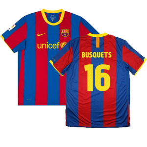 Barcelona 2010-11 Home Shirt (L) (Very Good) (Busquets 16)_0