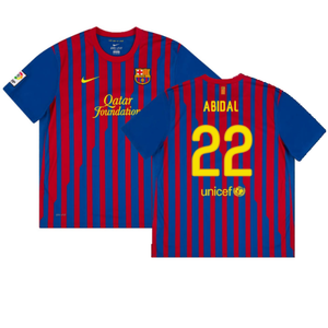 Barcelona 2011-12 Home Shirt (LB) (Good) (Abidal 22)_0