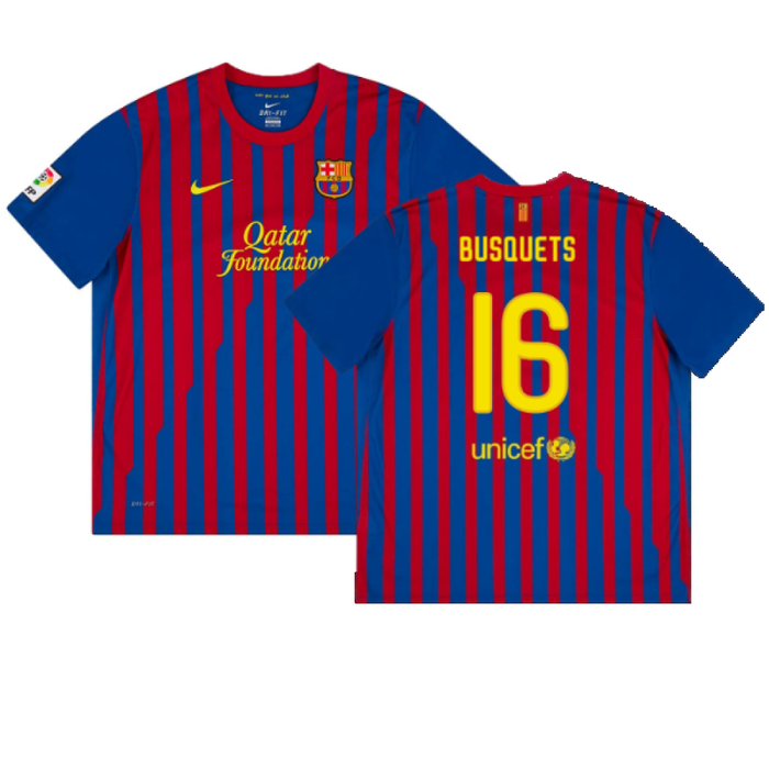 Barcelona 2011-12 Home Shirt (S) (Very Good) (Busquets 16)