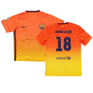 Barcelona 2012-13 Away Shirt (Sponsorless) (LB) (JORDI ALBA 18) (Very Good)_0