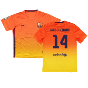 Barcelona 2012-13 Away Shirt (Sponsorless) (LB) (MASCHERANO 14) (Very Good)_0