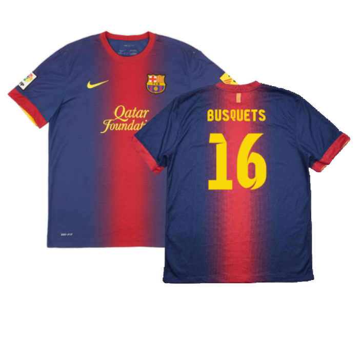 Barcelona 2012-13 Home Shirt (XL) (Excellent) (Busquets 16)