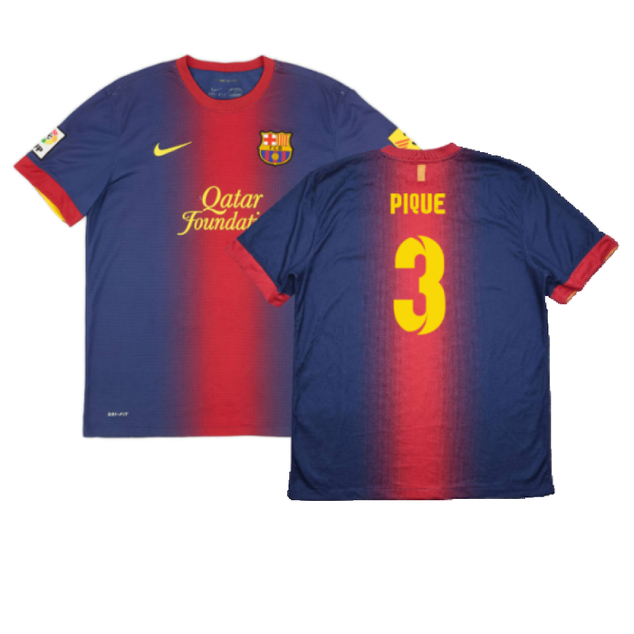 Barcelona 2012-13 Home Shirt (L) (Good) (Pique 3)