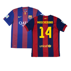 Barcelona 2014-15 Home Shirt (XL Boys) (Very Good) (Mascherano 14)_0