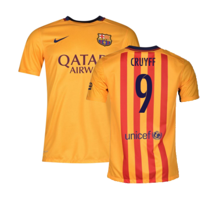 Barcelona 2015-16 Away Shirt (XLB) (Excellent) (Cruyff 9)