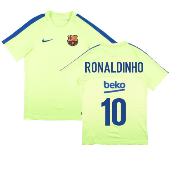 Barcelona 2016-17 Nike Training Shirt (S) (Ronaldinho 10) (Good)