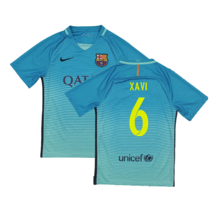 Barcelona 2016-17 Third Shirt (XLB) Messi #10 (Mint) (Xavi 6)