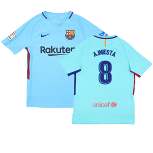 Barcelona 2017-18 Away Shirt (2XL) (Very Good) (A.Iniesta 8)_0