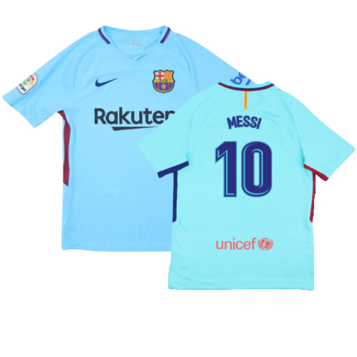 Barcelona 2017-18 Away Shirt (2XL) (Very Good) (Messi 10)