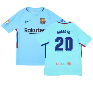 Barcelona 2017-18 Away Shirt (2XL) (Very Good) (Roberto 20)_0