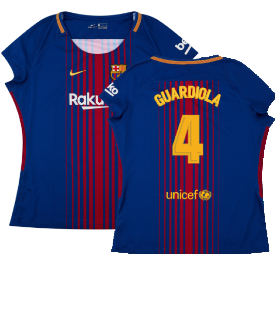 Barcelona 2017-18 Home Shirt (Womens) (XL) (Mint) (Guardiola 4)_0