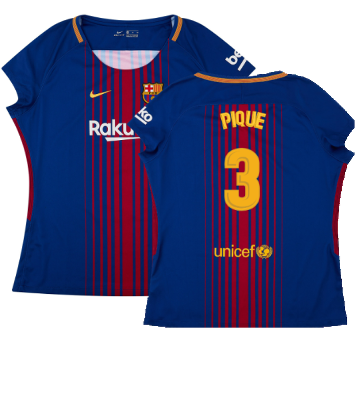 Barcelona 2017-18 Home Shirt (Womens) (XL) (Mint) (Pique 3)