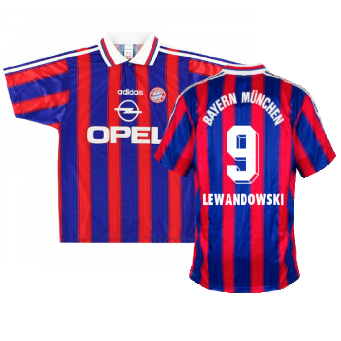 Bayern Munich 1995-97 Home Shirt (Very Good) (LEWANDOWSKI 9)