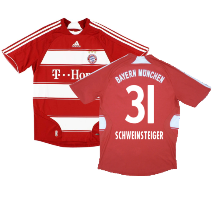 Bayern Munich 2007-09 Home Shirt (M) (Excellent) (Schweinsteiger 31)