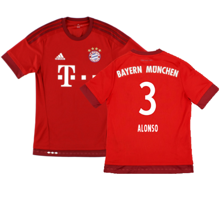 Bayern Munich 2015-16 Home Shirt (M) (Mint) (Alonso 3)