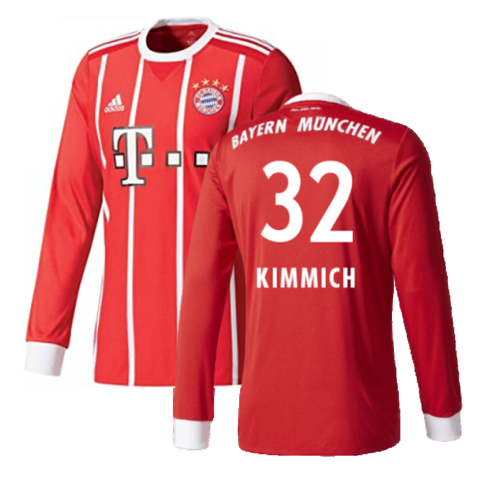 Bayern Munich 2017-18 Home Long Sleeve Shirt (XL) (Excellent) (Kimmich 32)