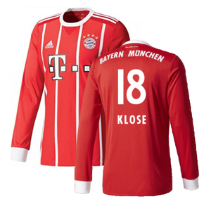 Bayern Munich 2017-18 Home Long Sleeve Shirt (XL) (Excellent) (Klose 18)_0