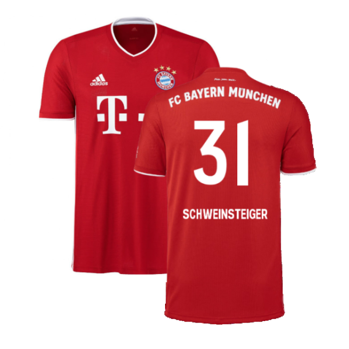 Bayern Munich 2020-21 Home Shirt (L) (Mint) (SCHWEINSTEIGER 31)