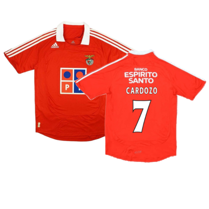 Benfica 2007-2008 Home Shirt (L) (Excellent) (Cardozo 7)