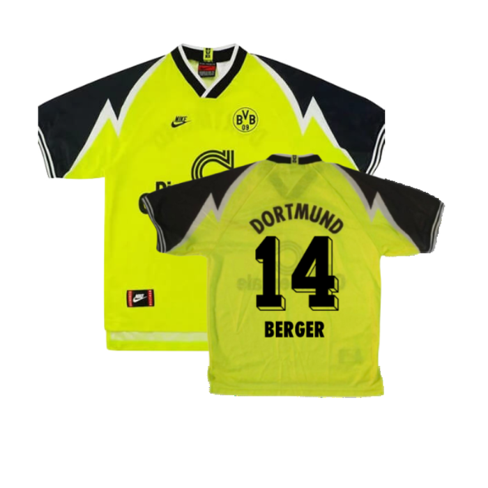 Borussia Dortmund 1995-96 Home Shirt (S) (Excellent) (Berger 14)