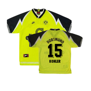 Borussia Dortmund 1995-96 Home Shirt (S) (Excellent) (Kohler 15)_0