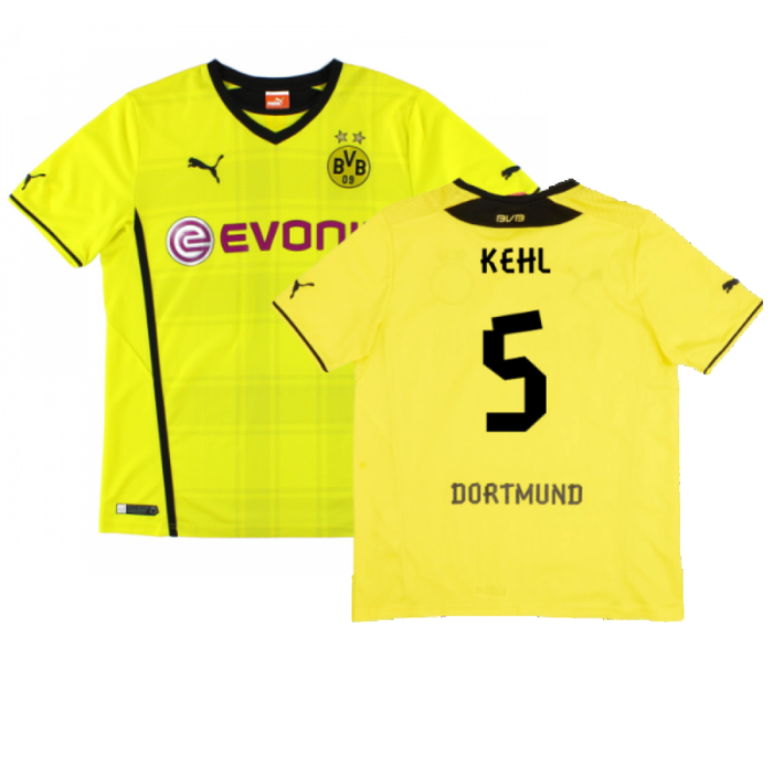 Borussia Dortmund 2013-14 Home Shirt (XL) (Very Good) (Kehl 5)