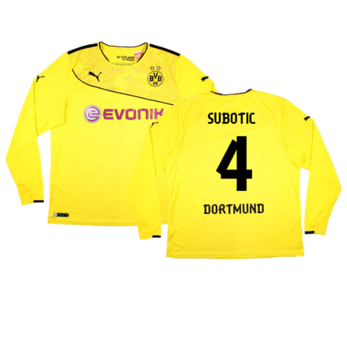 Borussia Dortmund 2013-14 Special Winter Edition Long Sleeve Home Shirt (2XL) (Very Good) (Subotic 4