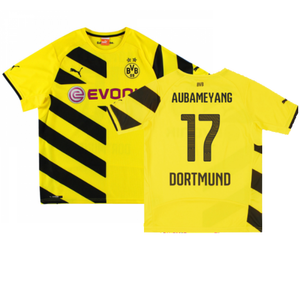 Borussia Dortmund 2014-15 Home Shirt (Very Good) (Aubameyang 17)_0