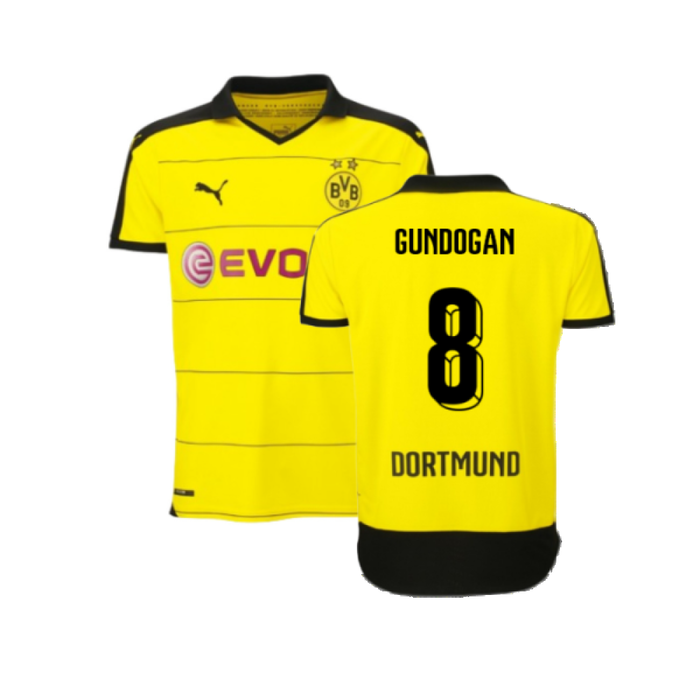 Borussia Dortmund 2015-16 Home Shirt ((Excellent) XL) (Gundogan 8)