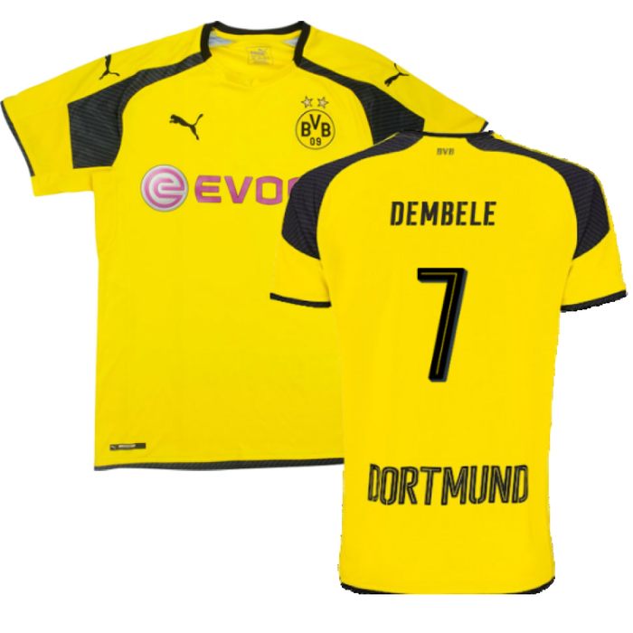 Borussia Dortmund 2016-17 European Home Shirt (L) (Excellent) (Dembele 7)