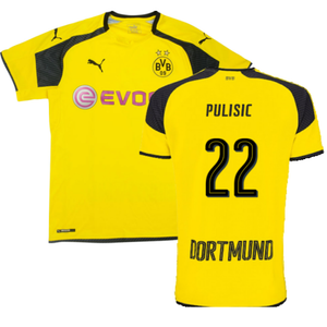 Borussia Dortmund 2016-17 European Home Shirt (L) (Excellent) (Pulisic 22)_0