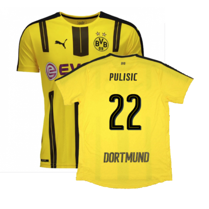 Borussia Dortmund 2016-17 Home Shirt (S) (Excellent) (Pulisic 22)