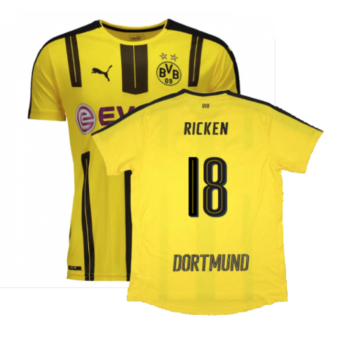 Borussia Dortmund 2016-17 Home Shirt (S) (Excellent) (Ricken 18)