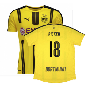 Borussia Dortmund 2016-17 Home Shirt (L) (Excellent) (Ricken 18)_0