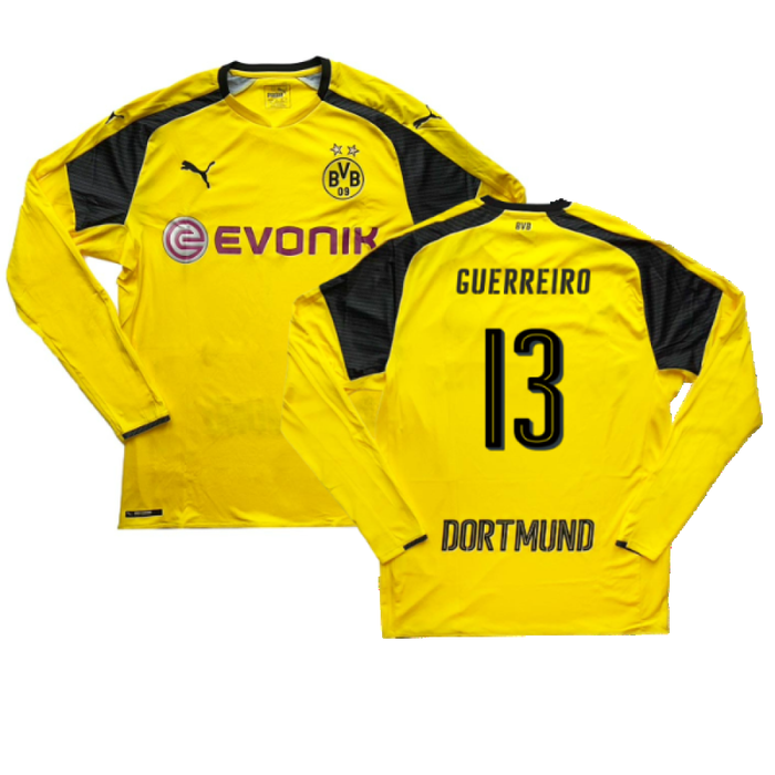 Borussia Dortmund 2016-17 Long Sleeve European Home Shirt (L) (Guerreiro 13) (Excellent)