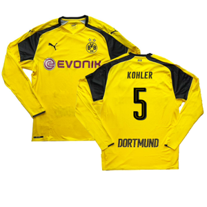 Borussia Dortmund 2016-17 Long Sleeve European Home Shirt (L) (Kohler 5) (Excellent)_0