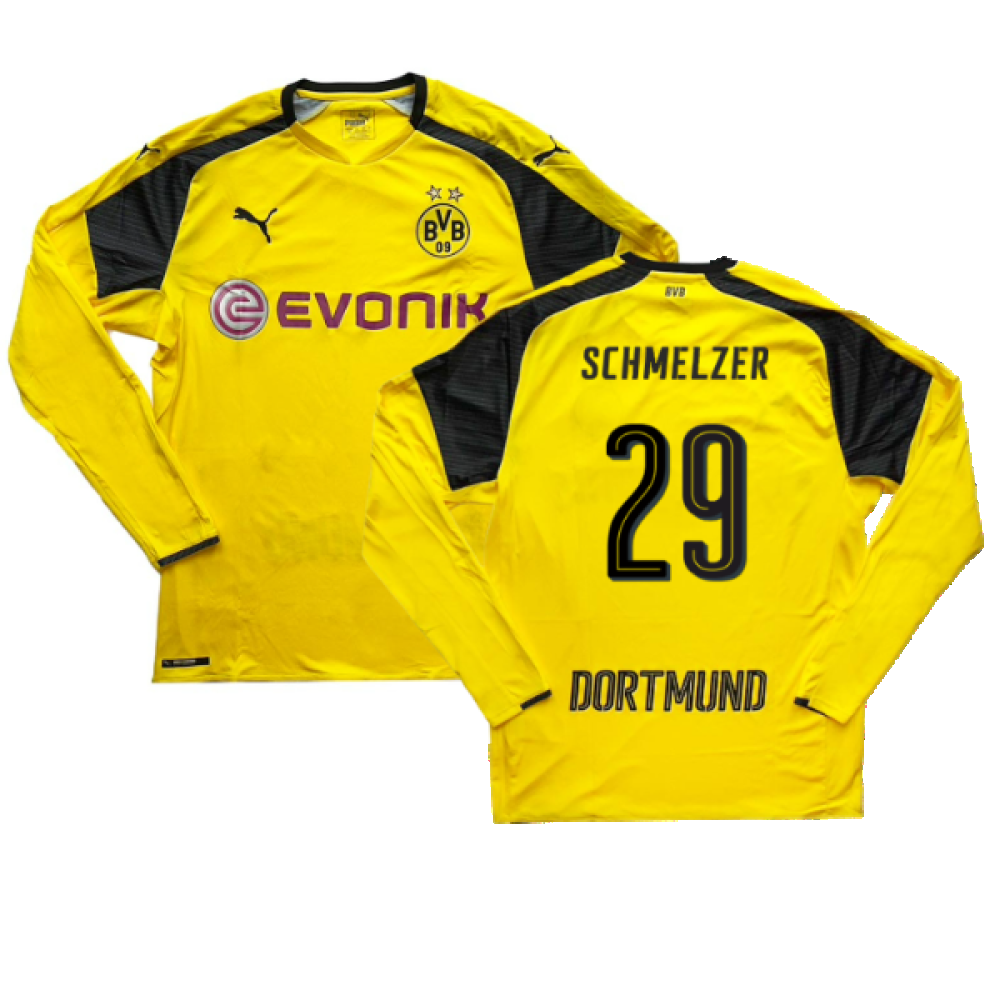 Borussia Dortmund 2016-17 Long Sleeve European Home Shirt (L) (Schmelzer 29) (Excellent)_0