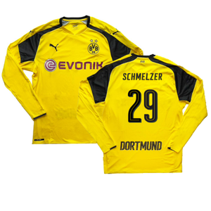 Borussia Dortmund 2016-17 Long Sleeve European Home Shirt (L) (Schmelzer 29) (Excellent)_0