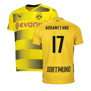 Borussia Dortmund 2017-18 Home Shirt (L) (Excellent) (Aubameyang 17)_0