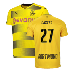 Borussia Dortmund 2017-18 Home Shirt (L) (Excellent) (Castro 27)_0