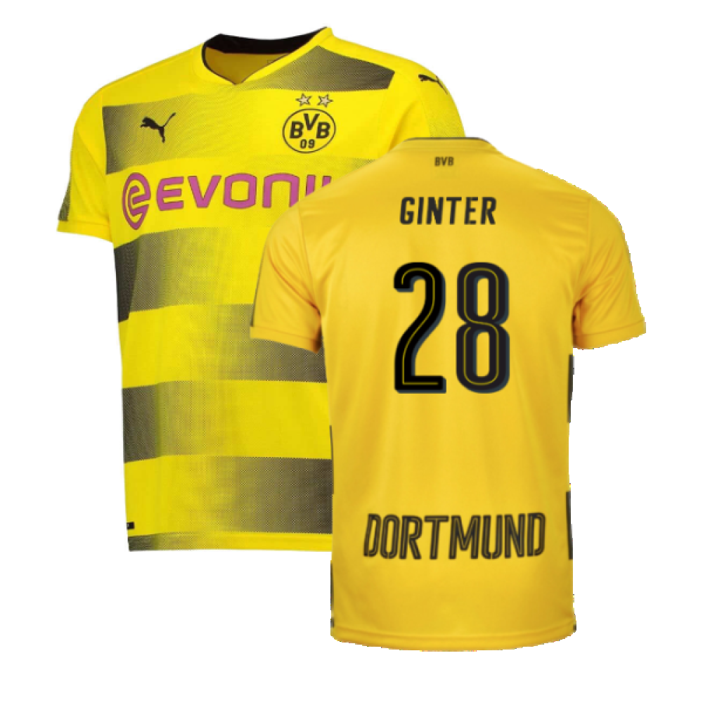 Borussia Dortmund 2017-18 Home Shirt (L) (Excellent) (Ginter 28)_0