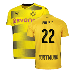 Borussia Dortmund 2017-18 Home Shirt (L) (Excellent) (Pulisic 22)_0