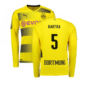 Borussia Dortmund 2017-18 Long Sleeve Home Shirt (S) (Excellent) (Bartra 5)_0