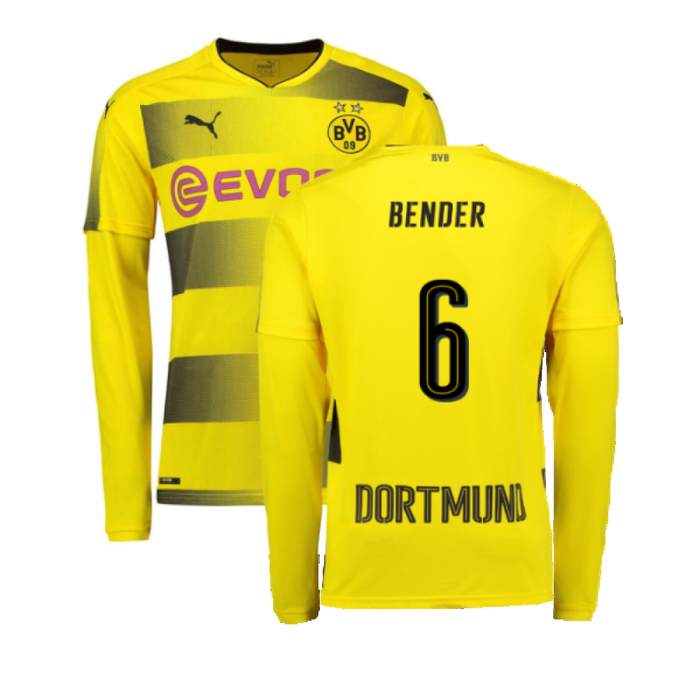 Borussia Dortmund 2017-18 Long Sleeve Home Shirt (S) (Excellent) (Bender 6)