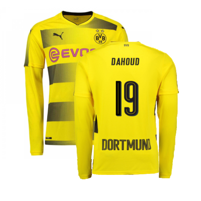 Borussia Dortmund 2017-18 Long Sleeve Home Shirt (S) (Excellent) (Dahoud 19)